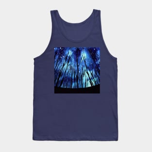 Star night with dark forest Tank Top